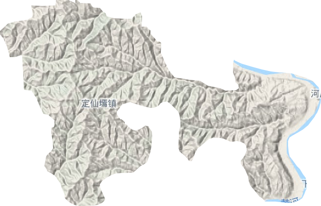 定仙墕镇地形图