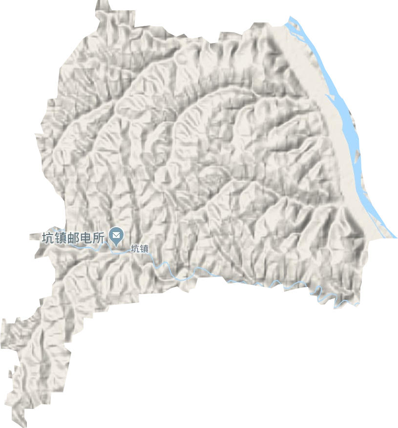 坑镇地形图