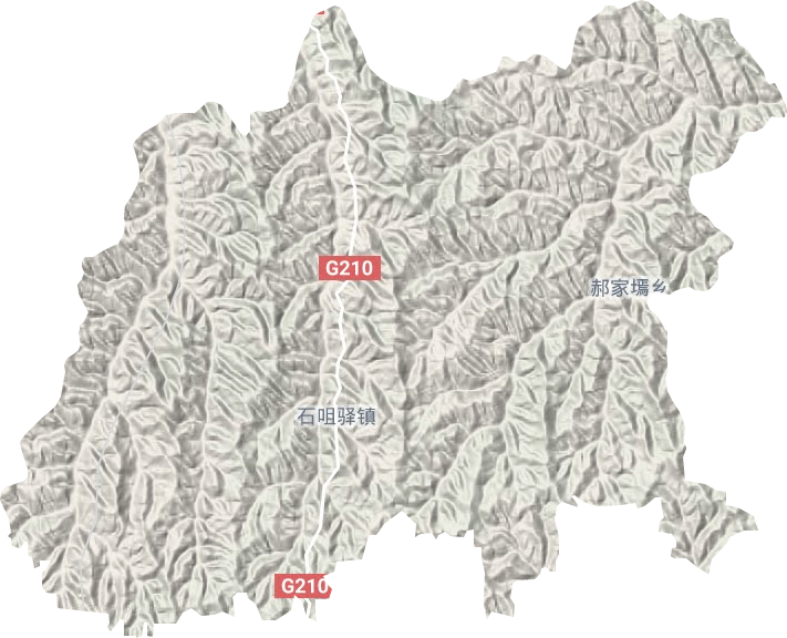 石咀驿镇地形图