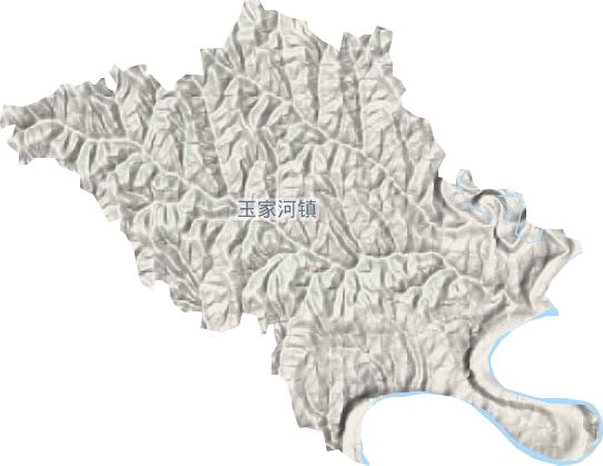 玉家河镇地形图