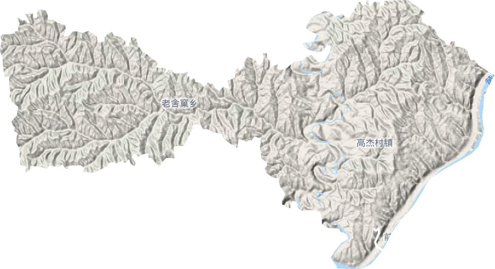 高杰村镇地形图