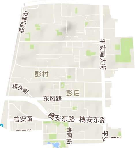 彭后街道地形图