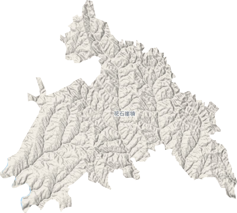 花石崖镇地形图