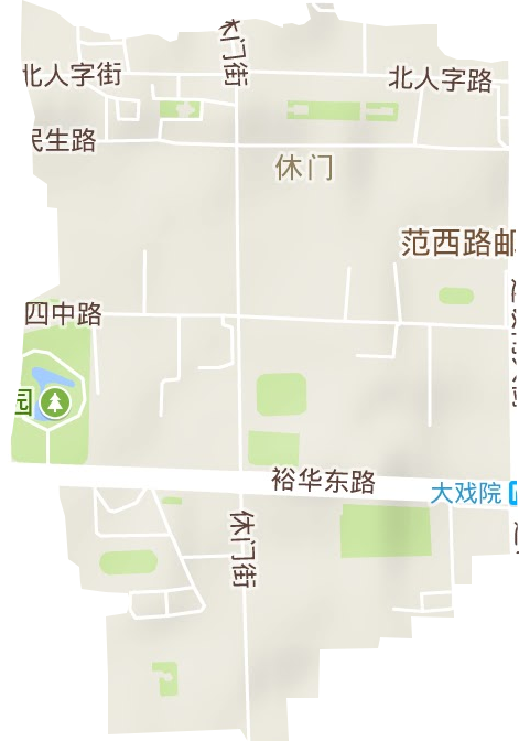 休门街道地形图