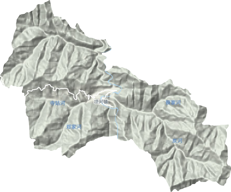 坝河镇地形图