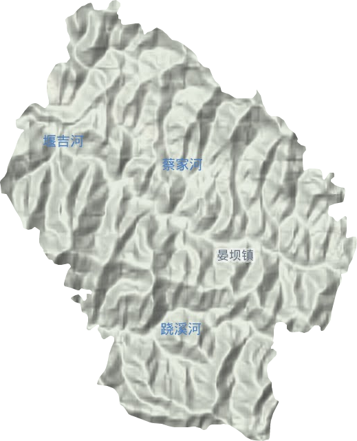 晏坝镇地形图