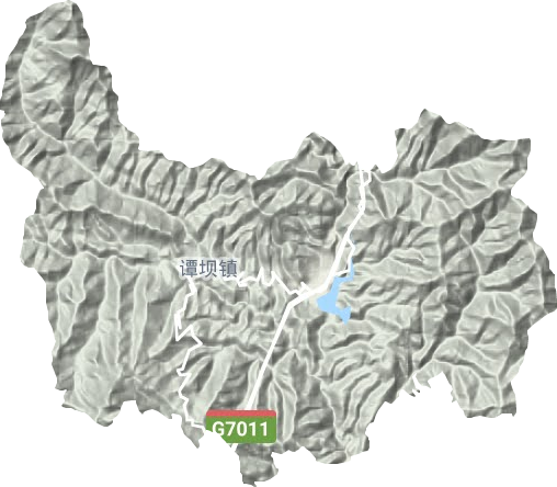 谭坝镇地形图