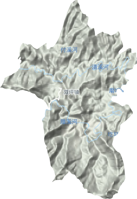 双坪镇地形图