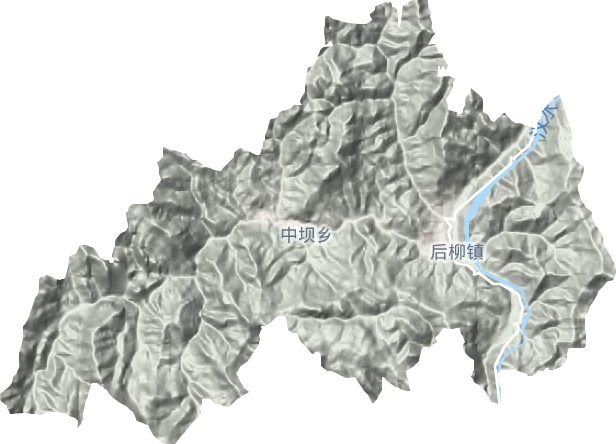 后柳镇地形图