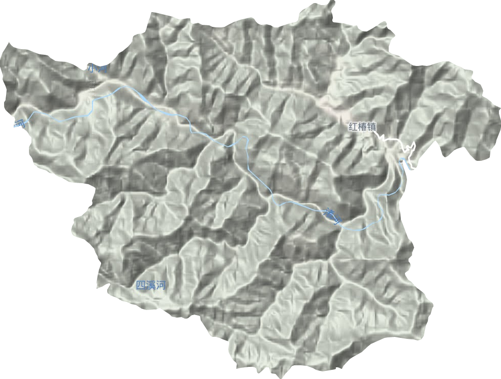 红椿镇地形图