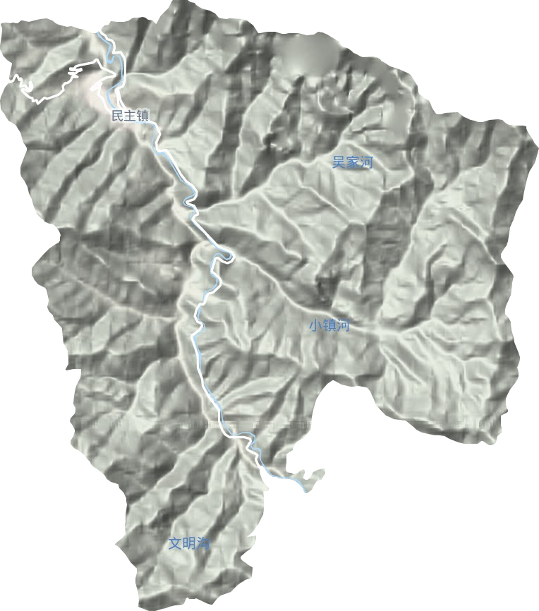 民主镇地形图