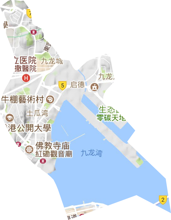 九龙城区地形图