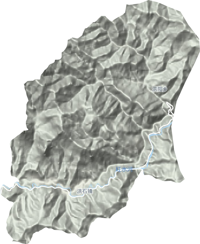 洪石镇地形图