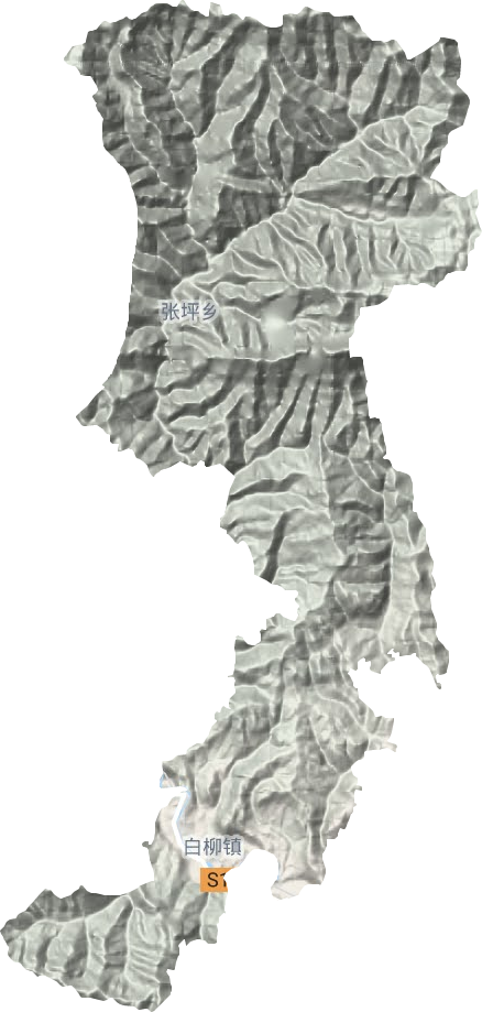 白柳镇地形图