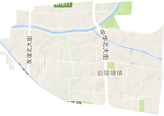 赵陵铺镇地形图