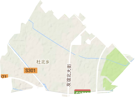 杜北乡地形图