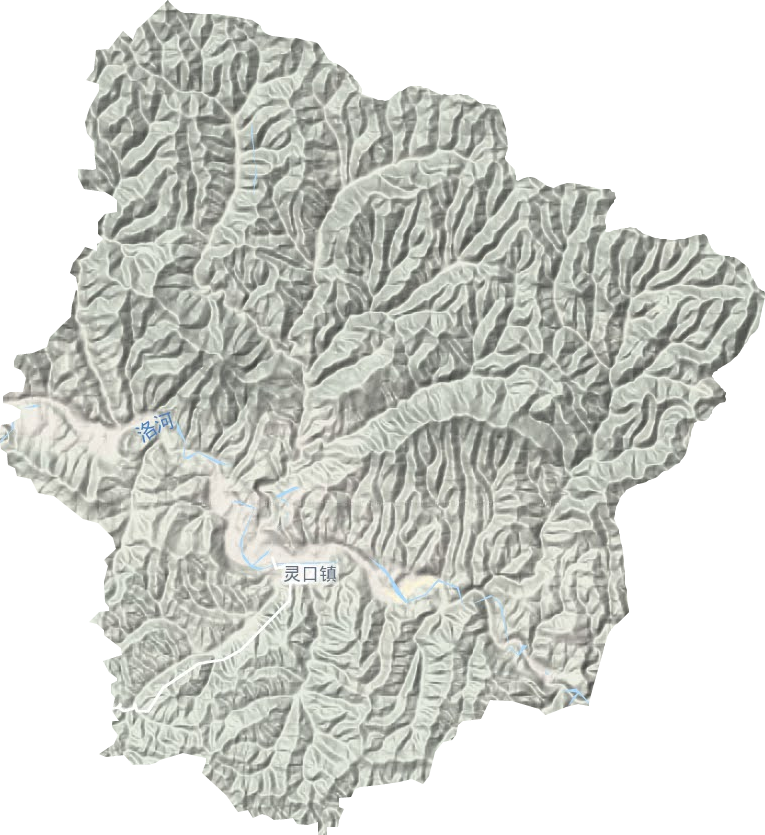 灵口镇地形图