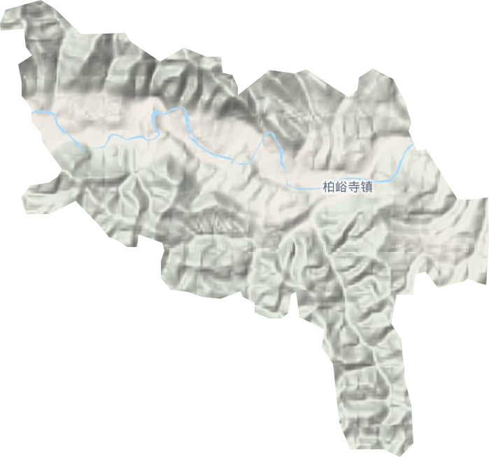 柏峪寺乡地形图
