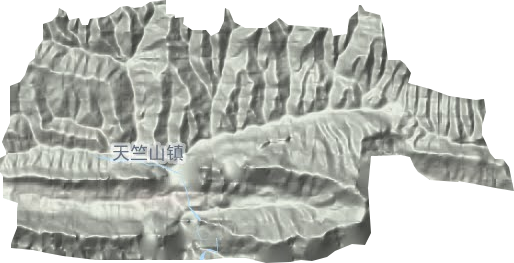 天竺山镇地形图