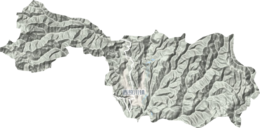 西照川镇地形图