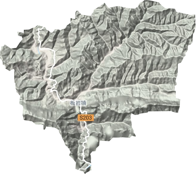 板岩镇地形图