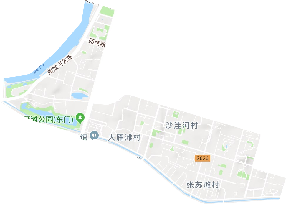雁南街道地形图