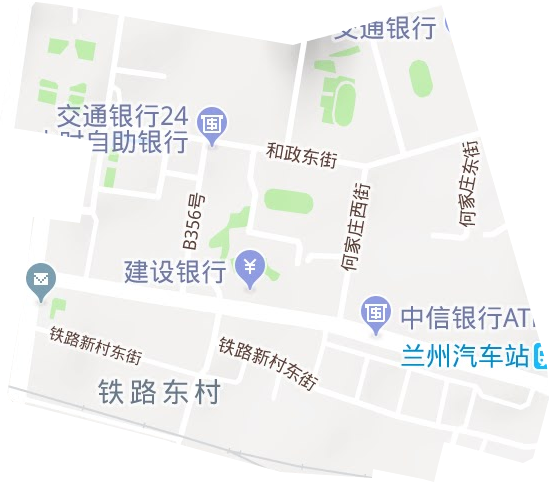 铁路东村街道地形图