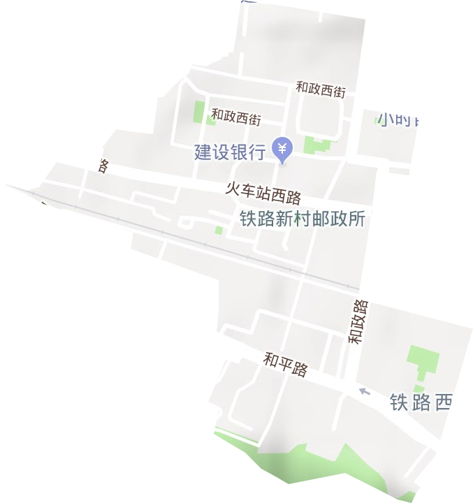 铁路西村街道地形图