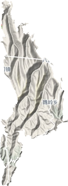 魏岭乡地形图