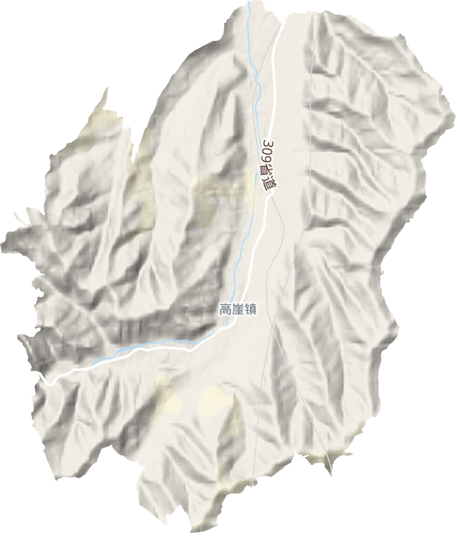 高崖镇地形图