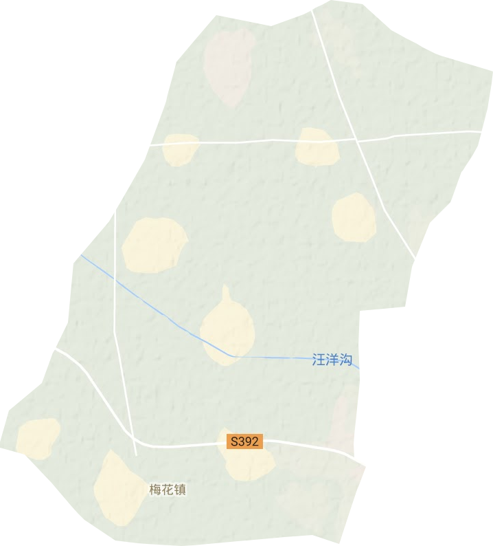 梅花镇地形图