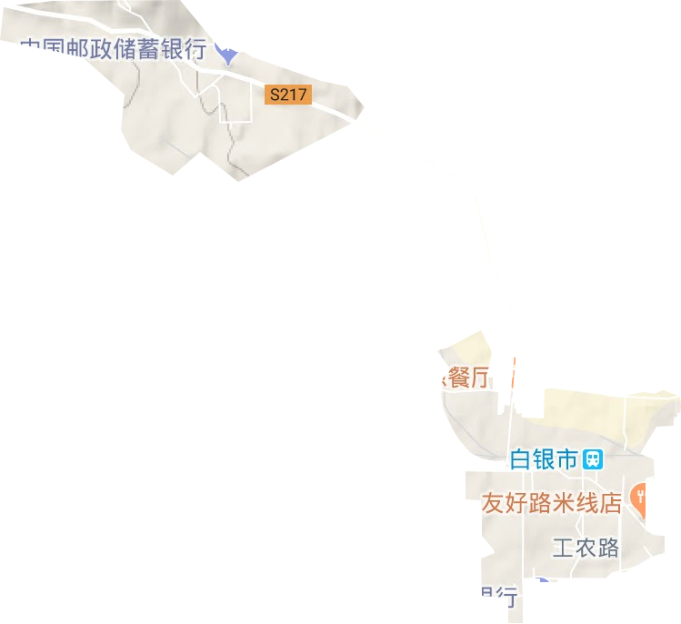 工农路街道地形图