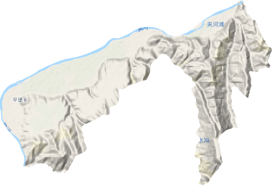 平堡乡地形图
