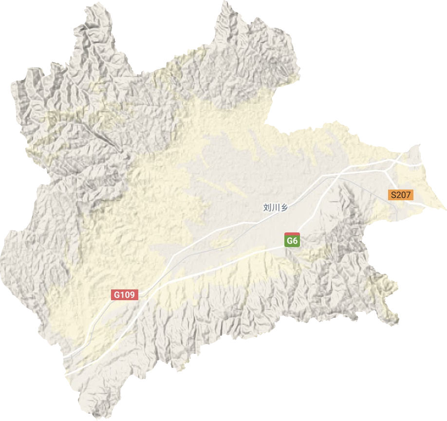 刘川乡地形图