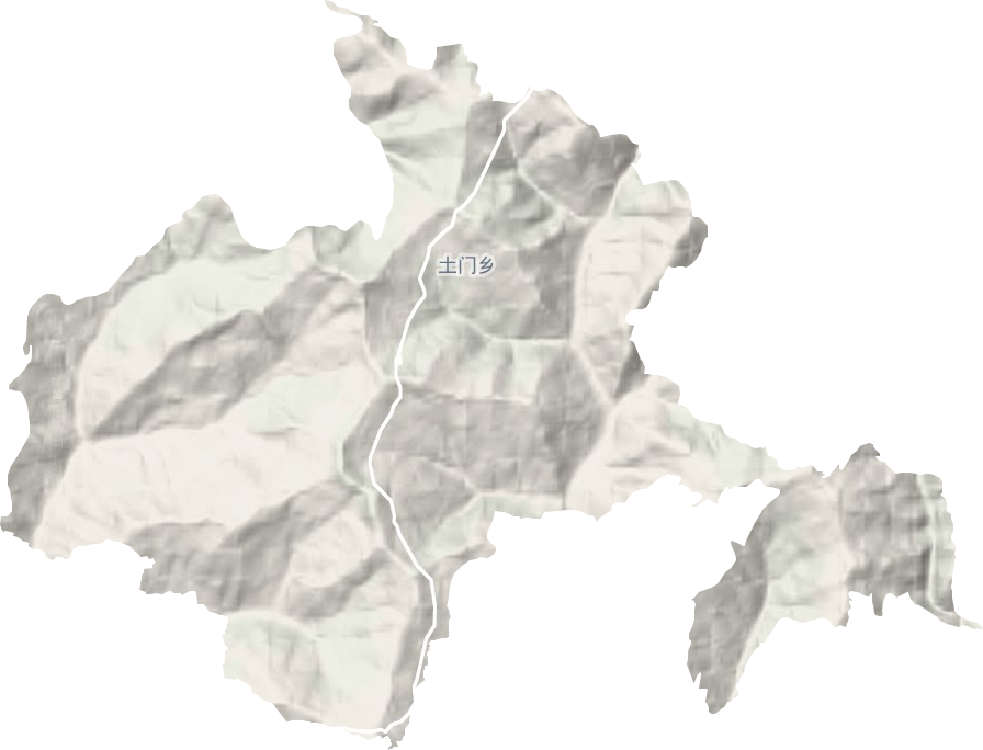 土门乡地形图