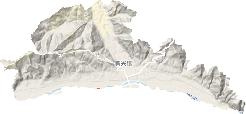 新兴镇地形图