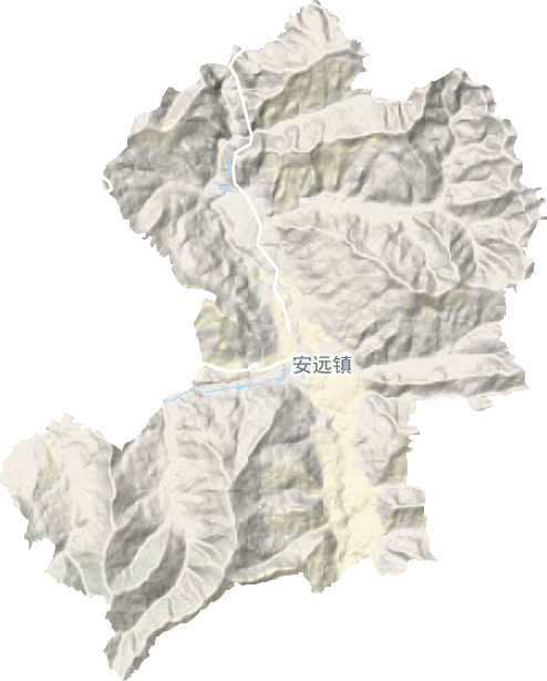 安远镇地形图