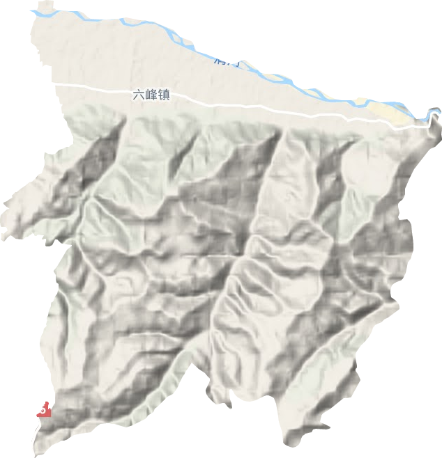 六峰镇地形图