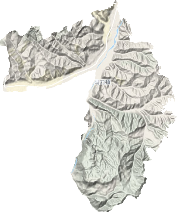 马力镇地形图