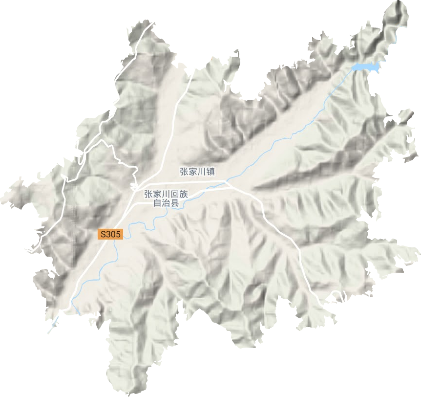 张家川镇地形图