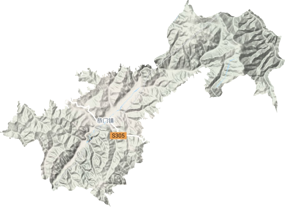 恭门镇地形图