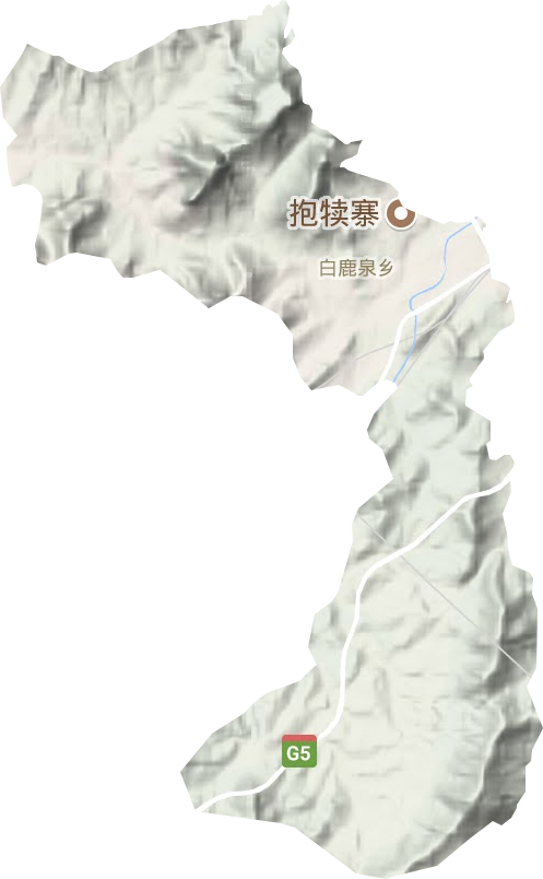 白鹿泉乡地形图