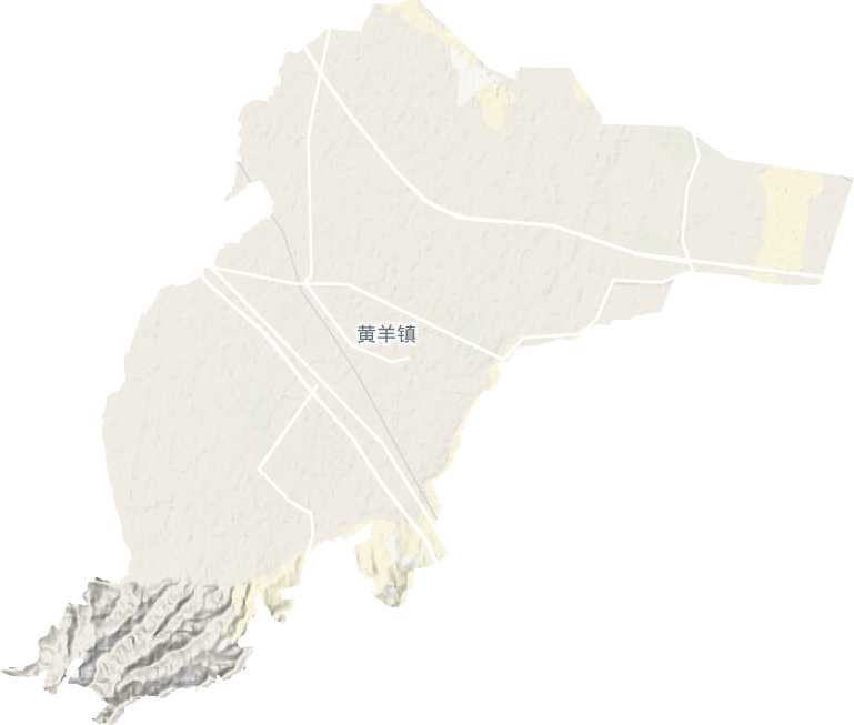 黄羊镇地形图