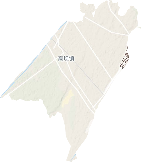 高坝镇地形图
