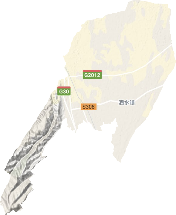 泗水镇地形图