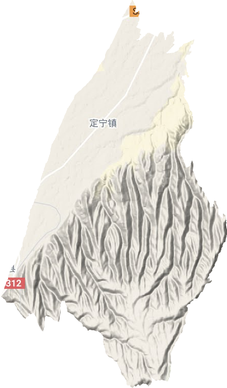 定宁镇地形图