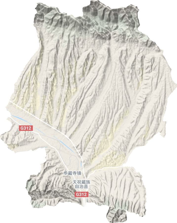 华藏寺镇地形图