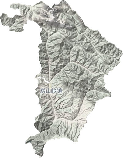 炭山岭镇地形图