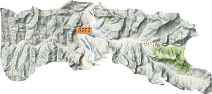 苍岩山镇地形图