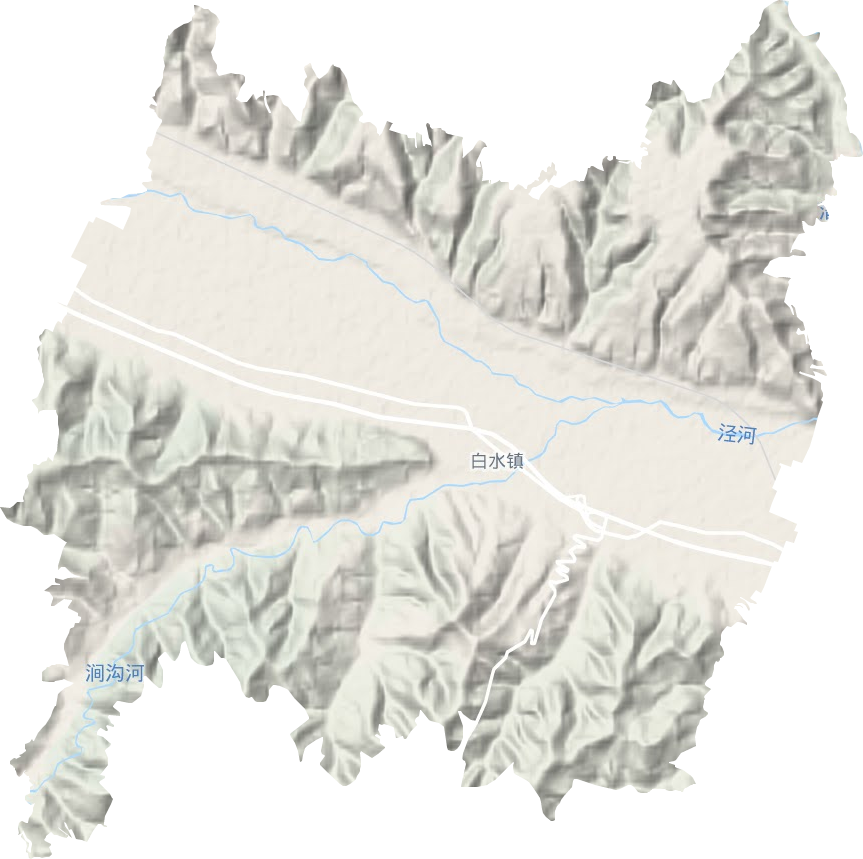 白水镇地形图